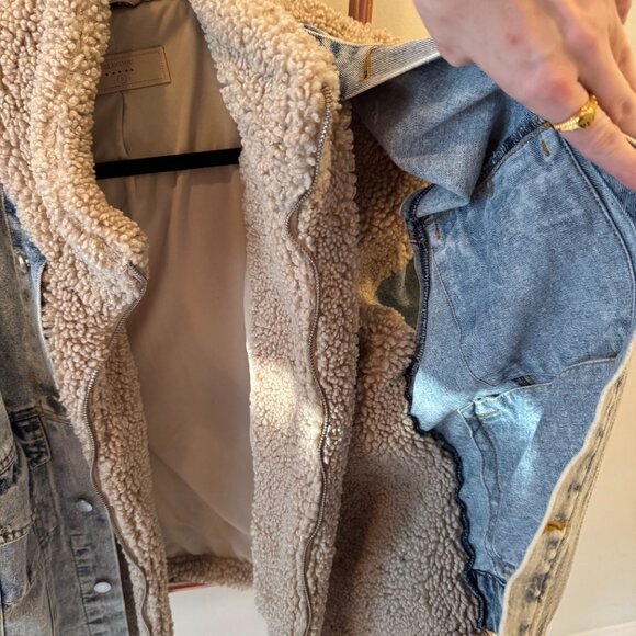 Anthropologie BLANKNYC 'Fuzzy Wuzzy' Denim Sherpa Jacket - Picture 5 of 6